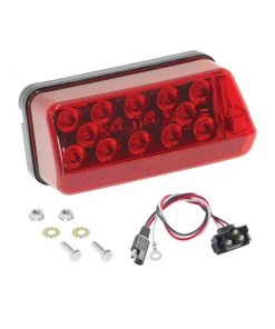 WESBAR 7-Function Waterproof Wrap-Around LED Taillights, Right/Curbside, for Trailers Over 80"