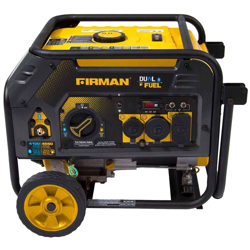 FIRMAN POWER EQUIPMENT Dual Fuel Hybrid Series 3650 Watt Recoil Start Generator 1 FIRMAN POWER EQUIPMENT Dual Fuel Hybrid Series 3650 Watt Recoil Start Generator