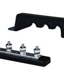 BLUE SEA SYSTEMS BusBar, 4 Stud Circuits, 1/4" Terminal Size, 6"L x 1.25"W