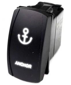 MARINE SPORT LIGHTING Logo Rocker Switch, Anchor, White