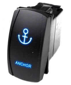 MARINE SPORT LIGHTING Logo Rocker Switch, Anchor, Blue