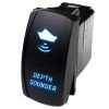 MARINE SPORT LIGHTING Logo Rocker Switch, Depth Sounder, Blue
