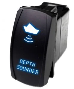 MARINE SPORT LIGHTING Logo Rocker Switch, Depth Sounder, Blue