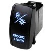 MARINE SPORT LIGHTING Logo Rocker Switch, NAV Lights, Blue