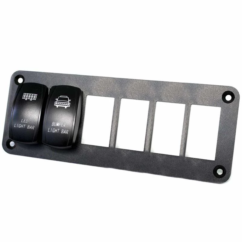 MARINE SPORT LIGHTING Rocker Switch Panel, 6 Hole 1 MARINE SPORT LIGHTING Rocker Switch Panel, 6 Hole