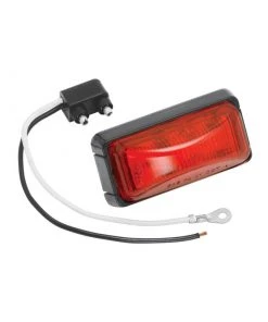 WESBAR 2" LED Red Marker/Clearance Light, Base and Connector