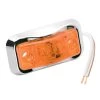 WESBAR LED Waterproof Amber Side Marker Clearance Light w/Chrome Bezel