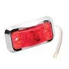 WESBAR LED Waterproof Red Side Marker Clearance Light w/Chrome Bezel