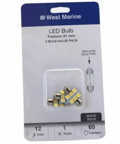 WEST MARINE Festoon 31mm LED Bulbs, 3-Pack