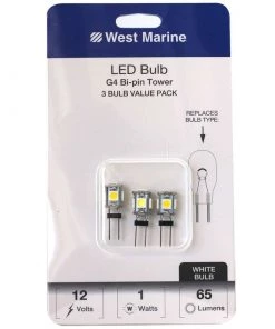 WEST MARINE G4 Bi-Pin LED Bulbs, 3-Pack