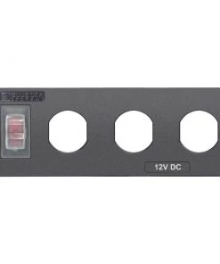 BLUE SEA SYSTEMS Water-Resistant Accessory Panel, 15A Circuit Breaker, 3x Blank Apertures
