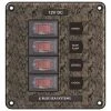 BLUE SEA SYSTEMS Water-Resistant Circuit Breaker Switch Panel, 4 Positions