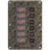 BLUE SEA SYSTEMS Water-Resistant Circuit Breaker Switch Panel, 6 Positions