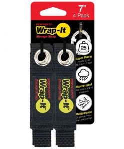 WRAP-IT STORAGE 7" Heavy-Duty Storage Straps, 4-Pack