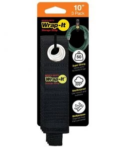 WRAP-IT STORAGE 10" Heavy-Duty Storage Straps, 3-Pack