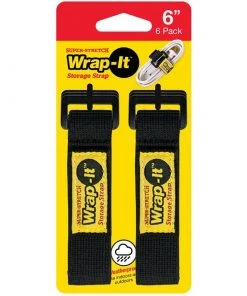 WRAP-IT STORAGE 6" Super-Stretch Storage Straps, 6-Pack
