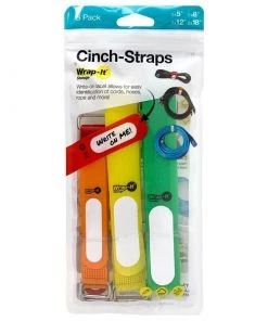 WRAP-IT STORAGE Assorted Cinch Straps, 8-Pack