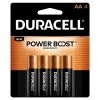 DURACELL Coppertop AA batteries with POWER BOOST Ingredients, 4 Pack