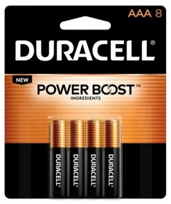 DURACELL Coppertop AAA batteries with POWER BOOST Ingredients, 8 Pack