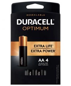 DURACELL Optimum "AA" Batteries, 4-Pack