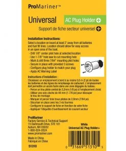 PROMARINER Universal AC Plug Holder -Marine Electrical sale 19810993 4 1500.04112019013025