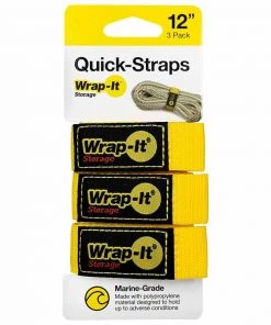 WRAP-IT STORAGE 12" Quick-Strap Cord Organizer, 3-Pack