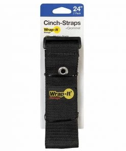 WRAP-IT STORAGE 24" Cinch Straps with Grommet, 2-Pack