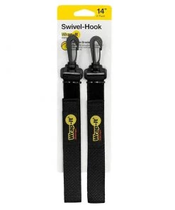 WRAP-IT STORAGE 14" Swivel Hook Straps, 2-Pack
