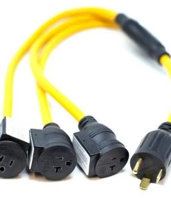 FIRMAN POWER EQUIPMENT 3' Heavy Duty TT-30P to (3) 5-20R Short Power Cord