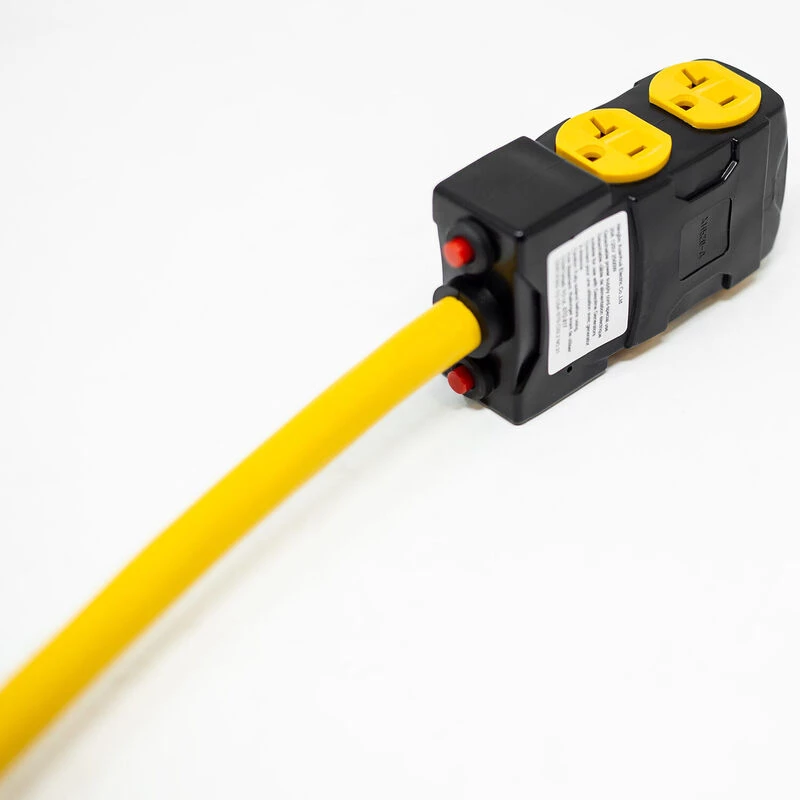 FIRMAN POWER EQUIPMENT 10.2" Heavy Duty L14-30P to (4) 5-20R Short Power Cord With Metal Clip Holder 2 FIRMAN POWER EQUIPMENT 10.2" Heavy Duty L14-30P to (4) 5-20R Short Power Cord With Metal Clip Holder - Image 2