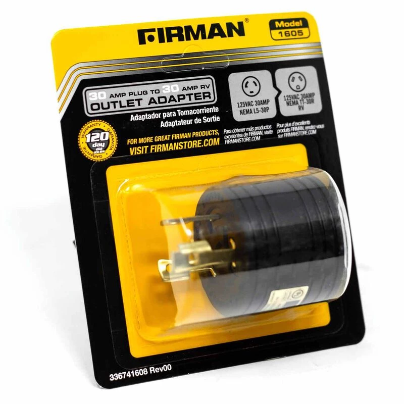 FIRMAN POWER EQUIPMENT Heavy Duty Power Adapter (L5-30P to TT-30R) 2 FIRMAN POWER EQUIPMENT Heavy Duty Power Adapter (L5-30P to TT-30R) - Image 2