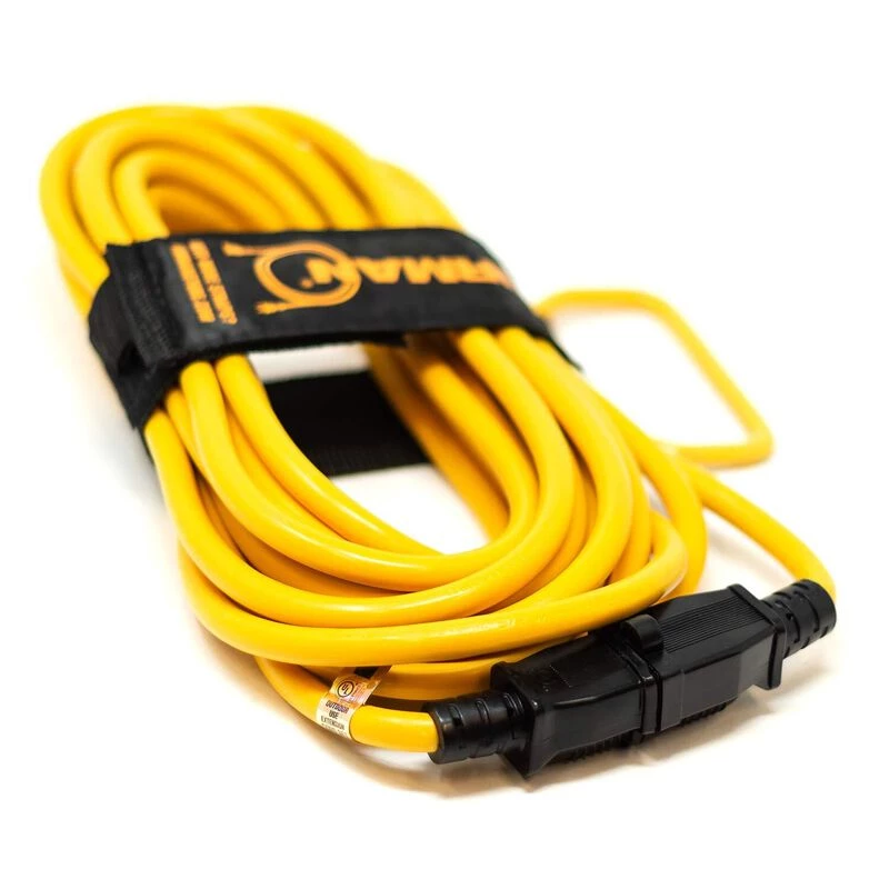 FIRMAN POWER EQUIPMENT 25' Medium Duty 5-15P to 5-15R Household Power Cord With Storage Strap 1 FIRMAN POWER EQUIPMENT 25' Medium Duty 5-15P to 5-15R Household Power Cord With Storage Strap