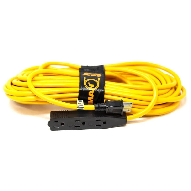 FIRMAN POWER EQUIPMENT 50' Medium Duty 5-15P to (3) 5-15R Household Power Cord With Storage Strap 1 FIRMAN POWER EQUIPMENT 50' Medium Duty 5-15P to (3) 5-15R Household Power Cord With Storage Strap