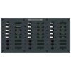 BLUE SEA SYSTEMS Traditional Metal DC Circuit Breaker Panel, 24-Position