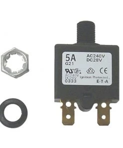 SIERRA Push Button Circuit Breaker, Resettable, 5A