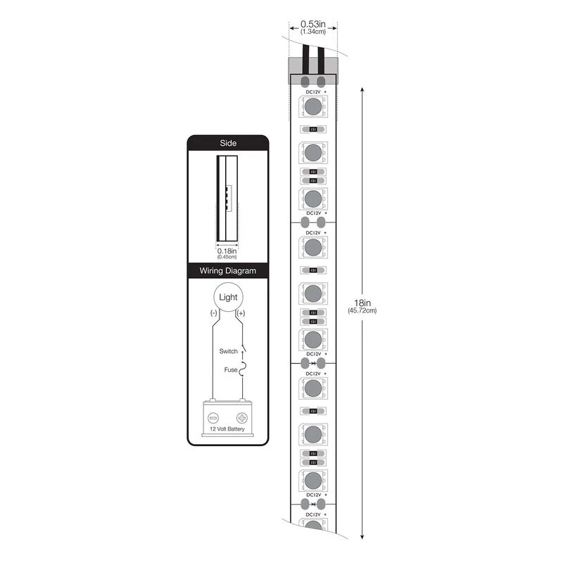 SEAVOLT 18" LED Flex Light Strip, White, 2-Pack 5 SEAVOLT 18" LED Flex Light Strip, White, 2-Pack - Image 5
