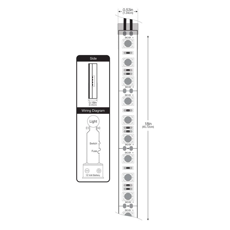 SEAVOLT 18" LED Flex Light Strip, Blue, 2-Pack 6 SEAVOLT 18" LED Flex Light Strip, Blue, 2-Pack - Image 6