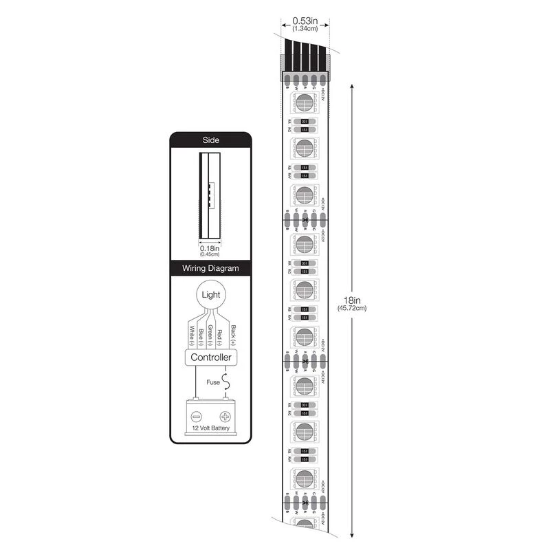 SEAVOLT 18" LED Flex Light Strip, RGBW, 2-Pack 9 SEAVOLT 18" LED Flex Light Strip, RGBW, 2-Pack - Image 9