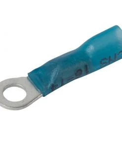 SEAVOLT 16-14 Waterproof Heat Shrink Ring Terminal, Blue, 25-Pack