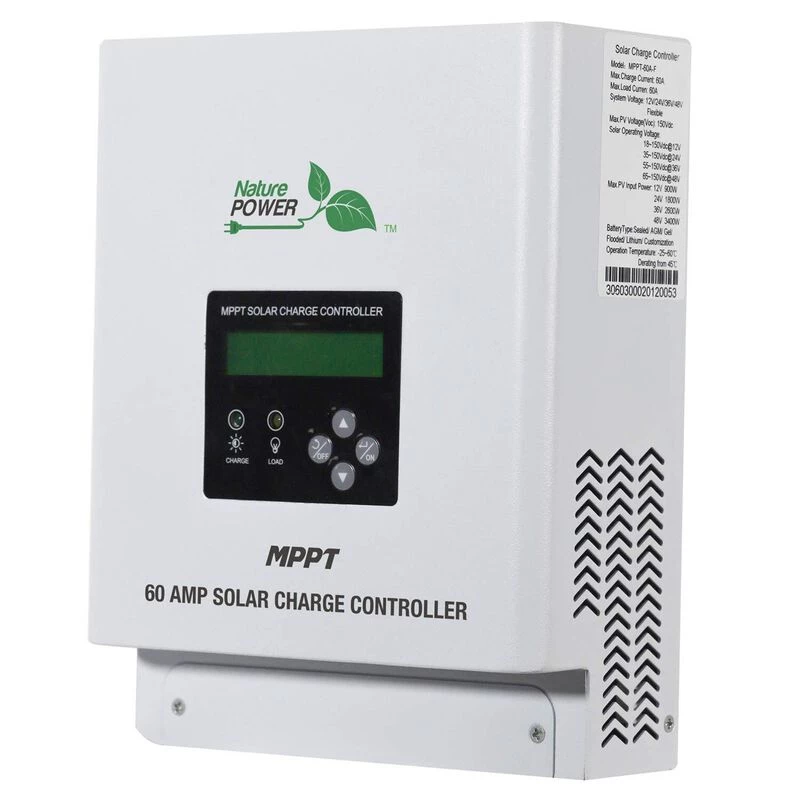 NATURE POWER 60 Amp Solar Charge Controller MMPT with LED 1 NATURE POWER 60 Amp Solar Charge Controller MMPT with LED