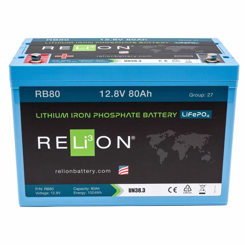 RELION RB80 Lithium Deep Cycle Battery, 12V, 80Ah 2 RELION RB80 Lithium Deep Cycle Battery, 12V, 80Ah - Image 2