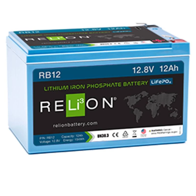 RELION RB12 Lithium Deep Cycle Battery, 12V, 12Ah 1 RELION RB12 Lithium Deep Cycle Battery, 12V, 12Ah