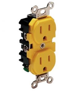 MARINCO Nylon Dual Outlet Receptacle, Yellow