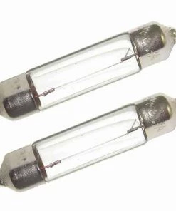 PERKO Double-Ended Replacement Festoon Base Light Bulbs, 10W, 2pk