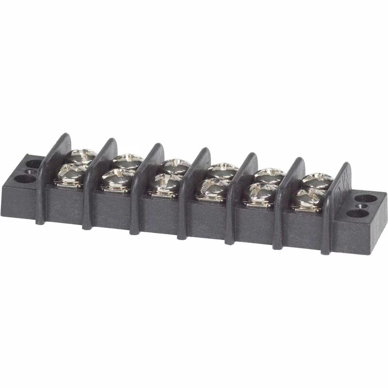 BLUE SEA SYSTEMS 6-Circuit Terminal Block, 20A AC/DC 300V 1 BLUE SEA SYSTEMS 6-Circuit Terminal Block, 20A AC/DC 300V