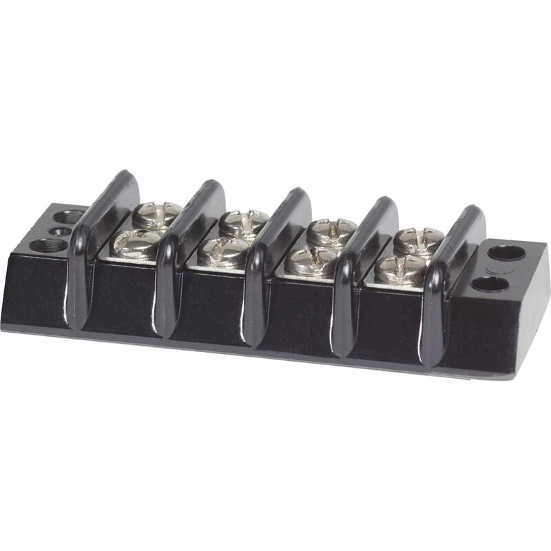 BLUE SEA SYSTEMS 4-Circuit Terminal Block, 30A AC/DC 600V 1 BLUE SEA SYSTEMS 4-Circuit Terminal Block, 30A AC/DC 600V