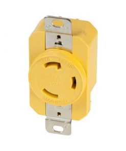 MARINCO Locking Receptacle, 30A 125V, Yellow
