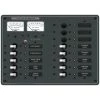 BLUE SEA SYSTEMS Traditional Metal DC Circuit Breaker Panel, 13-Position