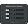 BLUE SEA SYSTEMS Traditional Metal DC Circuit Breaker Panel, 3-Position