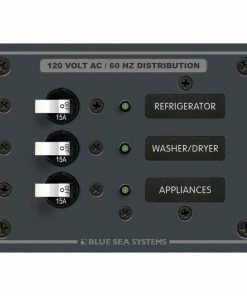 BLUE SEA SYSTEMS 3-Position AC Circuit Breaker Panel, 3 Circuit Breakers